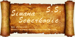 Simana Šeperković vizit kartica